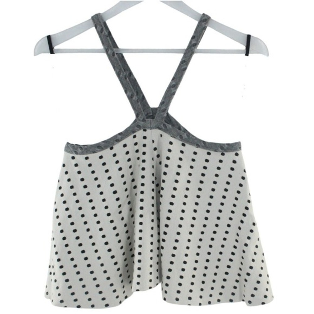Anthropologie Postmark Halter Top Polka Dot Swing Size XS‎ White Black